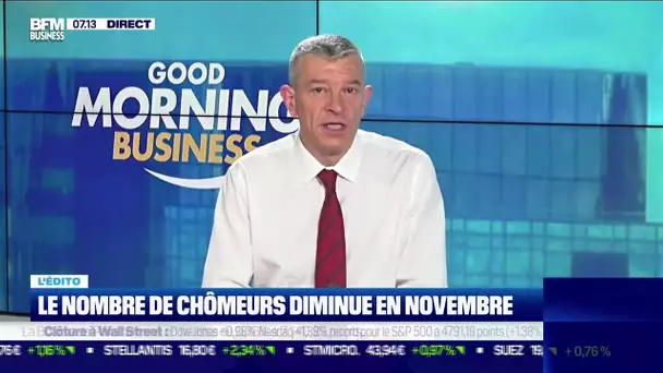 L'édito  : Le nombre de chômeurs diminue en novembre