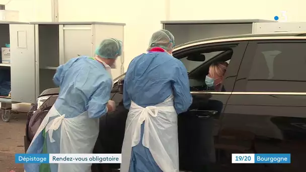 ​​​​​​​Covid : face à l’afflux de patients, le CHU de Dijon a modifié l’accueil des tests en drive