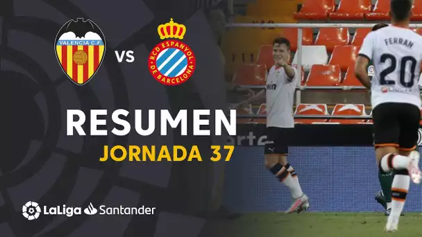 Resumen de Valencia CF vs RCD Espanyol (1-0)