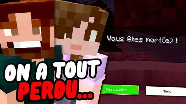 ON A ENCORE TOUT PERDU...(devinez comment ?)| SURVIE MINECRAFT GUILLAUME & KIM