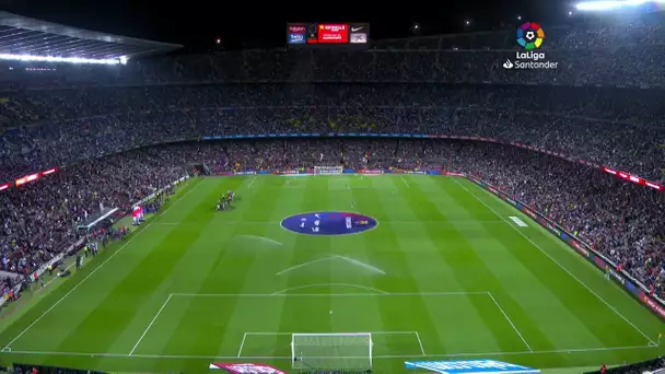 Calentamiento FC Barcelona vs Sevilla FC