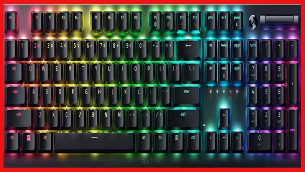 Razer DeathStalker V2 Pro Wireless Gaming Keyboard: Low-Profile Optical Switches - Linear Red - Hype