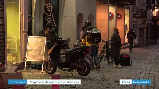 Rouen : avec le couvre-feu, le boom des livreurs à domicile