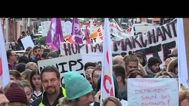 Plus d'un millier de manifestants dans les rues de Toulouse pour défendre l'hôpital public