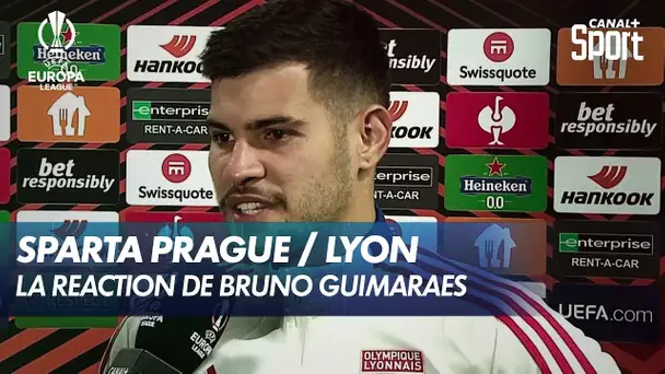 La joie de Bruno Guimarães après Sparta Prague / Lyon