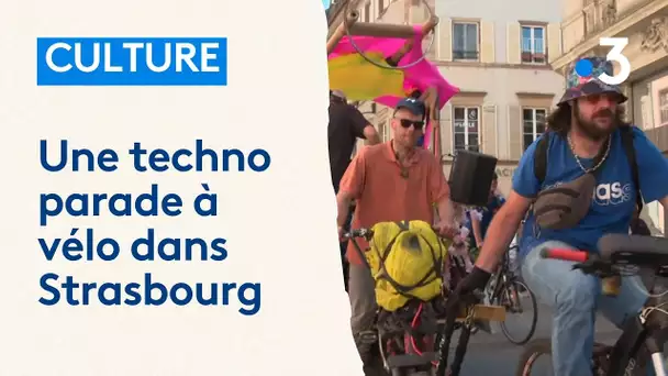 Une techno parade à vélo dans les rues de Strasbourg
