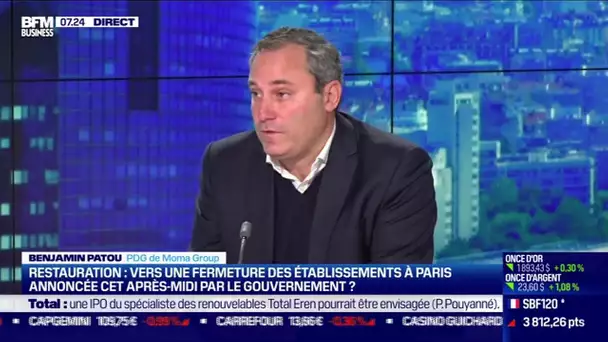 Benjamin Patou (Moma Group) :  Vers une fermeture des restaurants à Paris ?