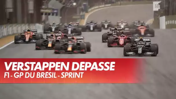 Verstappen dépassé par Bottas puis Sainz au départ du sprint - GP du Brésil
