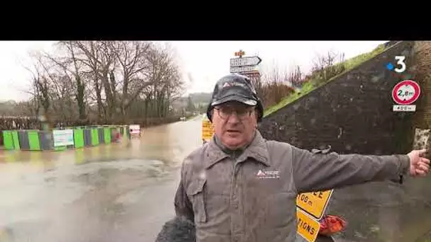 Inondations dans le Boulonnais ce 14 janvier 2021.