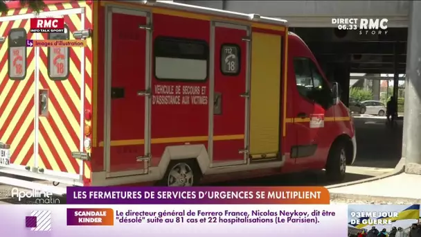 Hôpital : les fermetures de services d'urgences se multiplient