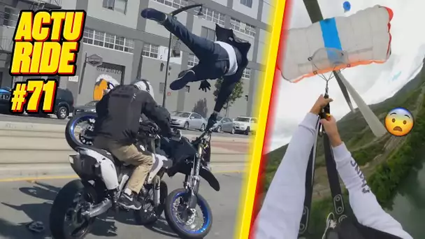 ACTU RIDE #71 : Accident spectaculaire en BikeLife, Grosse frayeur en base-jump, Plongeon XXL !