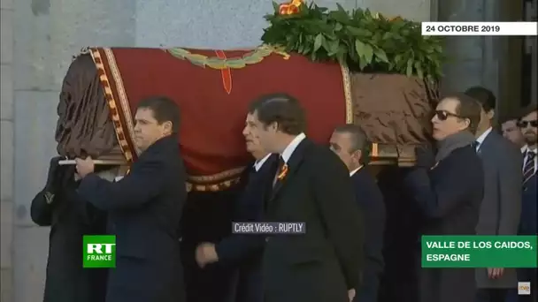 Espagne : le cercueil de Franco sorti de son mausolée