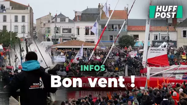 Une foule impressionnante est venue célébrer le départ du Vendée Globe