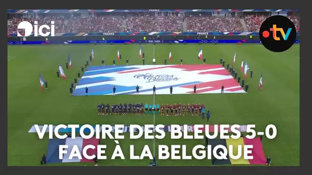 Victoire de l'équipe féminine des Bleues 5-0 face à la Belgique à Valenciennes