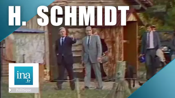 François Mitterrand et Helmut Schmidt à Latche | Archive INA