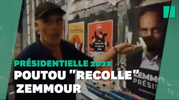 À Bordeaux, Philippe Poutou recouvre les affiches "Zemmour président"