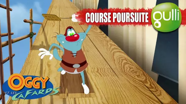 Course-poursuite sur la cathédrale - OGGY ET LES CAFARDS c&#039;est sur Gulli !