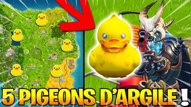 TROUVER LES 5 PIGEONS D&#039;ARGILES sur Fortnite: Battle Royale