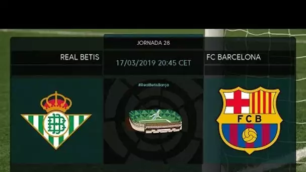 Calentamiento Real Betis vs FC Barcleona