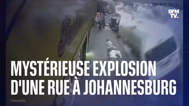 Une mystérieuse explosion à Johannesburg éventre une rue en plein Johannesburg