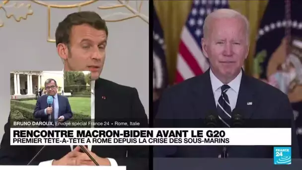 Rencontre Biden/Macron à Rome : premier tête-à-tête depuis la crise des sous-marins