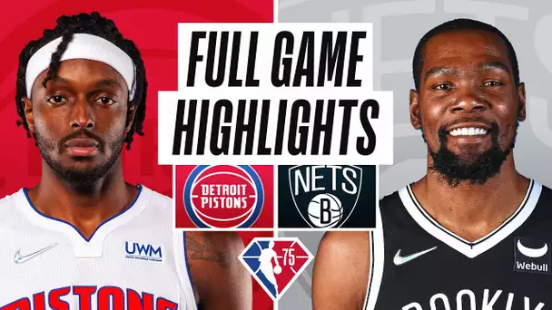 PISTONS at NETS | FULL GAME HIGHLIGHTS | October 31, 2021
