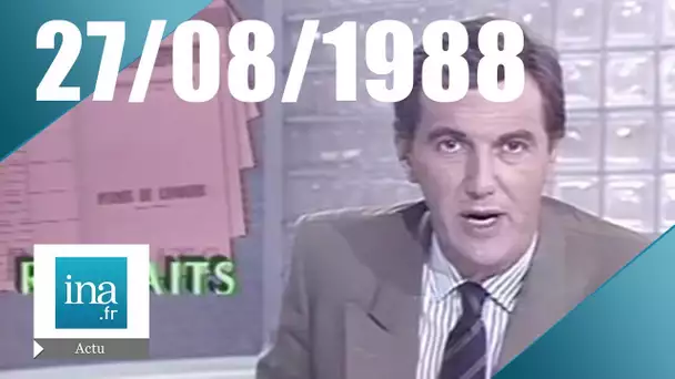 20h Antenne 2 du 27 août 1988 | Record d'accidents en France | Archive INA