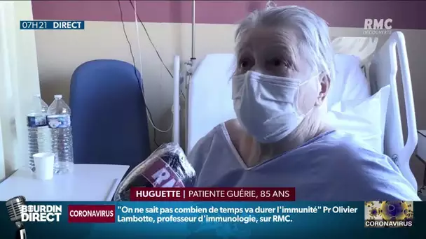 Huguette, 85 ans, guérie du coronavirus après 15 jours d'hospitalisation