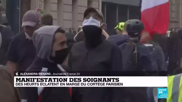 Manifestation des soignants : des heurts éclatent en marge du cortège parisien