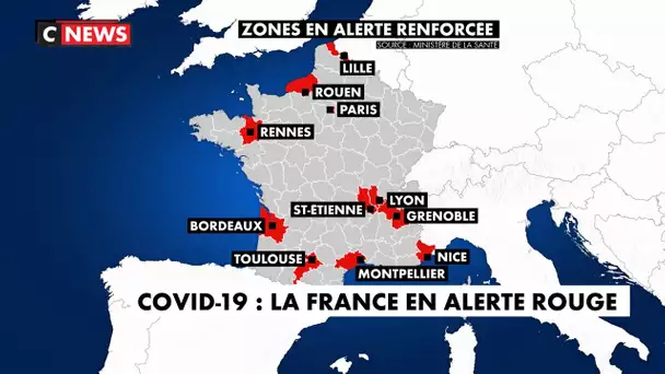 Coronavirus : la France en alerte rouge
