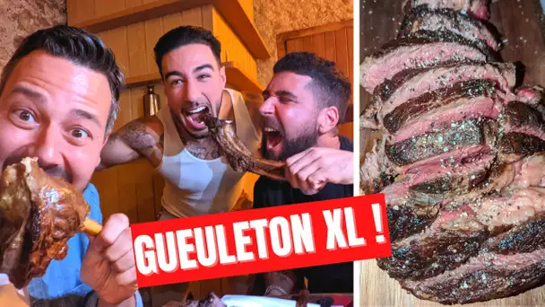 TOMAHAWK XL, GAMBAS, TERRINES, ... GUEULETON avec mes COACHS! VLOG 1306