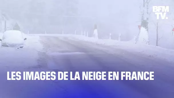 Froid: les images des chutes de neige en France