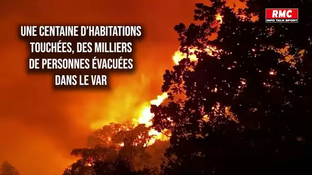 5.000 hectares ravagés, 900 pompiers mobilisés: les images du violent incendie dans le Var