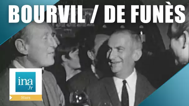 Bourvil et Louis de Funès dans une cave de Meursault | Archive INA