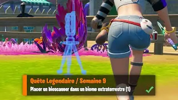 PLACER UN BIOSCANNER DANS UN BIOME EXTRATERRESTRE ! - FORTNITE QUETE LEGENDAIRE SEMAINE 9