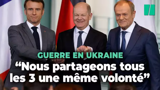 Macron, Scholz et Tusk mettent en scène leur unité face à la Russie