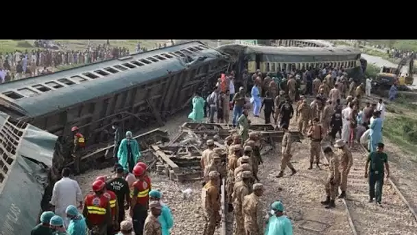 Déraillement d'un train au Pakistan: au moins 28 morts