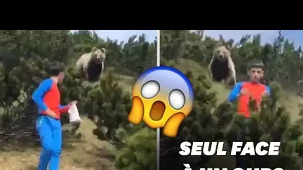 L'incroyable sang froid d'un enfant suivi par un ours en Italie