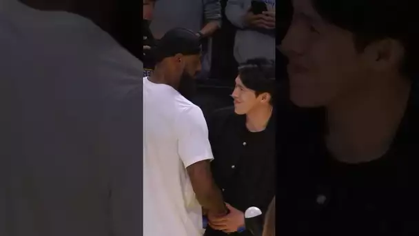 LeBron greets new LA Dodger Roki Sasaki