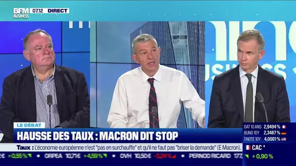 Le débat : Macron dit stop à la hausse des taux