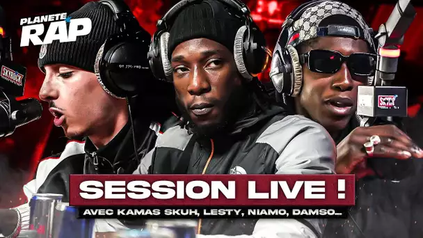 SESSION FREESTYLE avec Kamas Skuh, Lesty, Niamo, Kobrozo, Damso & MVK ! #PlanèteRap