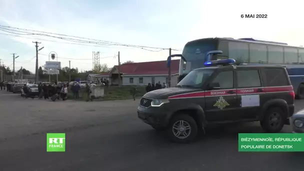 En image : des civils évacués d’Azovstal à Biézymennoïe