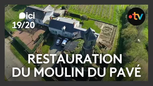 La restauration du moulin du Pavé "dit de Brissac" se poursuit, un patrimoine typique de l'Anjou