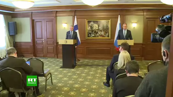 Conférence de presse de Sergueï Lavrov et Pekka Haavisto à Saint-Pétersbourg