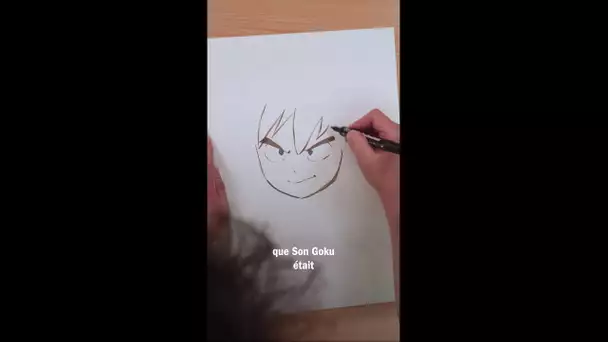 Tony Valente dessine Son Goku, héros de Dragon Ball
