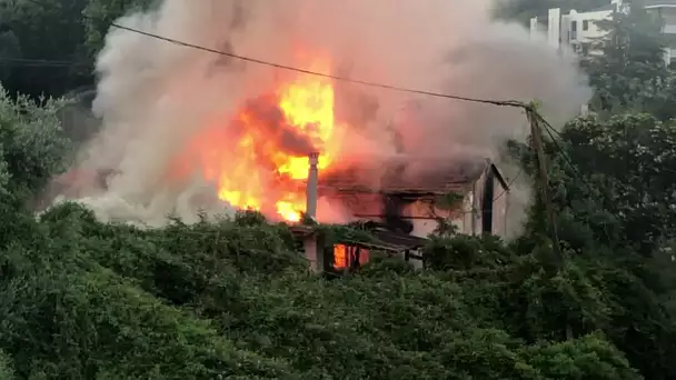 Incendie d'une maison au Macchione, à Bastia