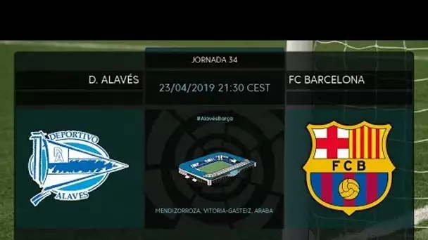 Calentamiento D. Alavés vs FC Barcelona