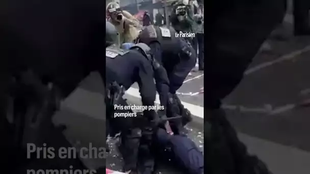 Un policier mis KO après avoir reçu un pavé