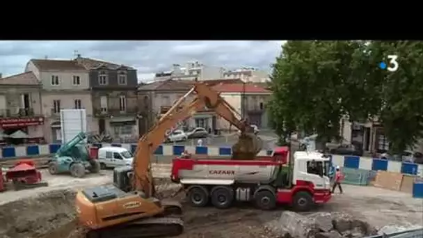 Bordeaux:  travaux de la place Nansouty