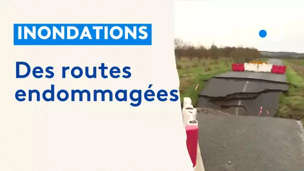 Inondations dans le Pas-de-Calais : des routes endommagées